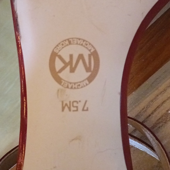 MICHAEL Michael KORS Patent Maroon leather strappy 👠 heels 😍 - Picture 7 of 10